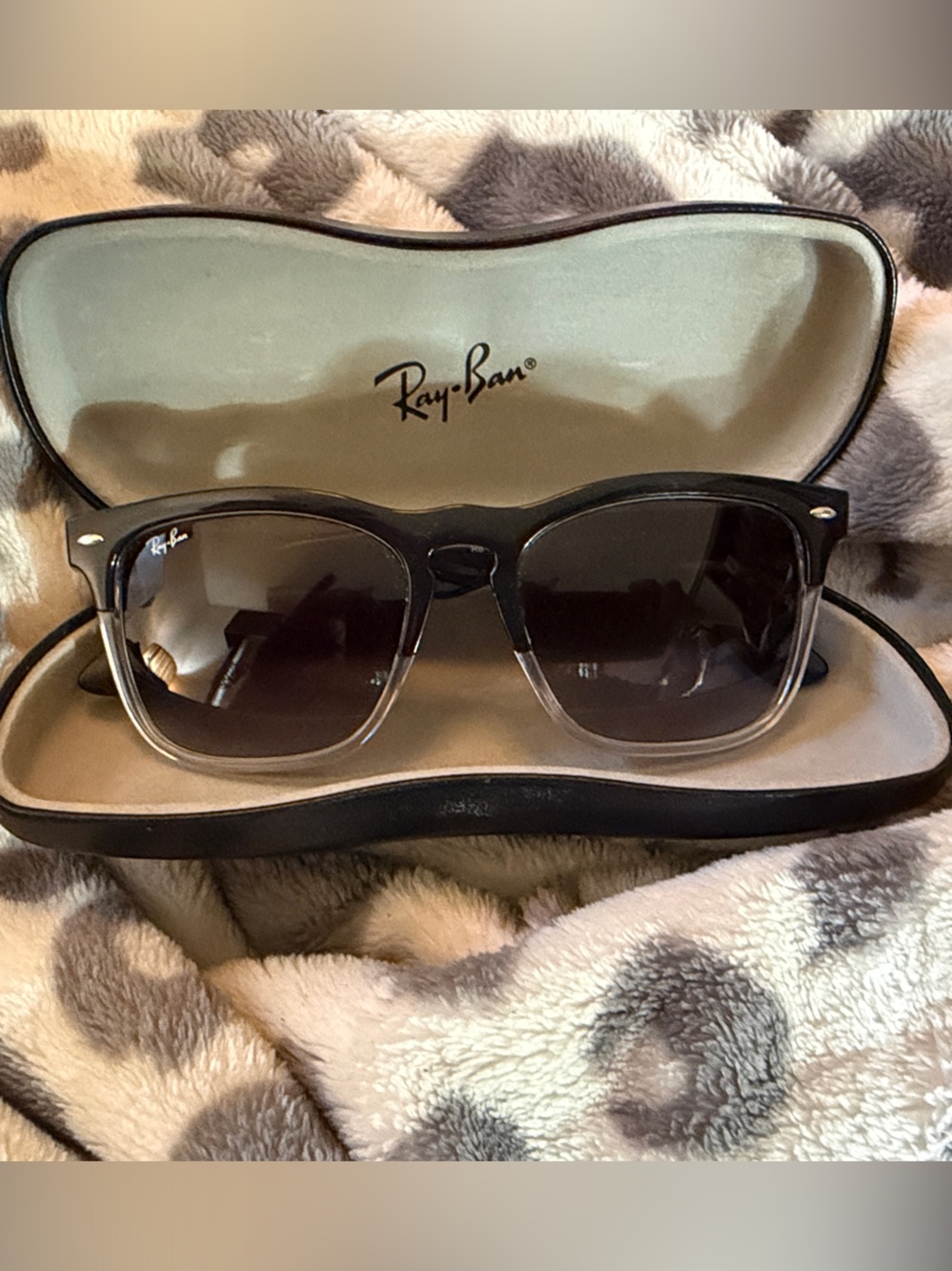 Ray-Ban RB4487 Steve Black Transparent Grey Gradient Sunglasses 54-18